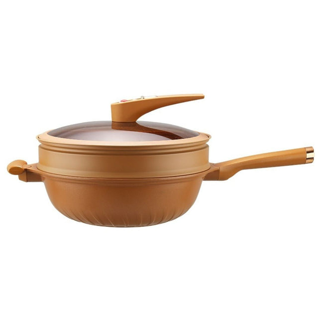 Iron Wok Cooking Pro | Nieprzywierające żelazko | Technologia mikrociśnienia | Uniwersalny kosz do gotowania na parze | Szybkie zdrowe gotowanie | Łatwe czyszczenie | kompatybilność z gazem i indukcją | Można myć w zmywarce