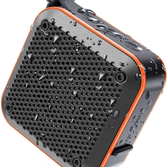 Przenośny głośnik Bluetooth | Woododporny IP67 | Dźwięk stereo HD o mocy 5 W | Parowanie TWS | 12H Czas ochronny | Metalowy hak | Obsługuje kartę TF | Wbudowany mikrofon | Bluetooth 5.0 | Zasięg 66 stóp | Radia FM