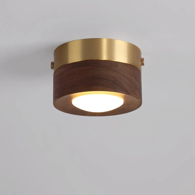 Lampa sufitowa LED z drewna orzechowego | Ciepłe oświetlenie | Zrównoważony projekt | Eleganckie wykonanie | Naturalne ziarno drewna | Energooszczędny