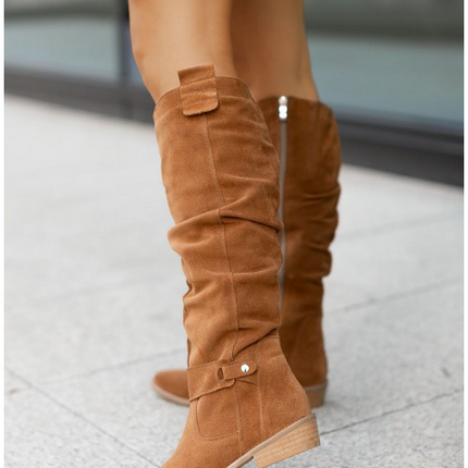 Modne damskie buty na obcasie Jane | Amortyzowana wkładka | Podeszwa antypoślizgowa | Ciepła skóra syntetyczna | Wszechstronna moda | Czarny, brązowy, szary | Rozmiary AU 4-14 (UE 35-45) | Wygodny, dopasowany krój na zimne dni