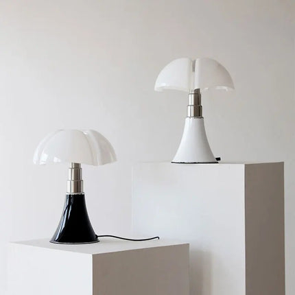 Lampa kwiatowa w stylu retro | Czarna baza | Biały akrylowy klosz | LED 10W Philips | Dotknij opcji Przełącznik | Lampka nocna lub na biurko | Kabel 1,8 M | 1,85 KG | Nowoczesne nastrojowe oświetlenie | Energooszczędna konstrukcja