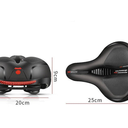 CloudComfort Pro | Ergonomiczne amortyzowane siodełko rowerowe | Wbudowane oświetlenie | Oddychający i odporny na warunki atmosferyczne | Bezbolesny komfort jazdy na rowerze | Miękka konstrukcja odciążająca