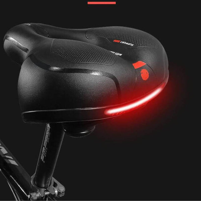 CloudComfort Pro | Ergonomiczne amortyzowane siodełko rowerowe | Wbudowane oświetlenie | Oddychający i odporny na warunki atmosferyczne | Bezbolesny komfort jazdy na rowerze | Miękka konstrukcja odciążająca