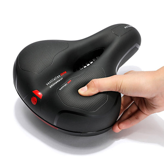 CloudComfort Pro | Ergonomiczne amortyzowane siodełko rowerowe | Wbudowane oświetlenie | Oddychający i odporny na warunki atmosferyczne | Bezbolesny komfort jazdy na rowerze | Miękka konstrukcja odciążająca